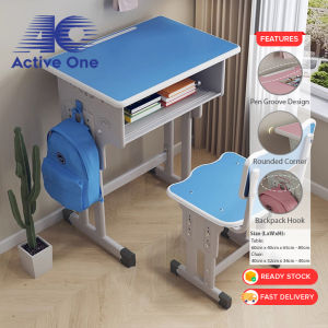 ACTIVEONE Adjustable Desk and Chair Set Student Learning Table for Home Kindergarten to Secondary School Set Meja Dan Kerusi - Fulfilled by ACTIVEONE