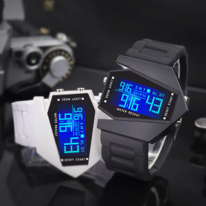 SEA JJT Fashion Digital Watch with Night Light Waterproof Sport Watch for Men Women Kids Punk Street Style