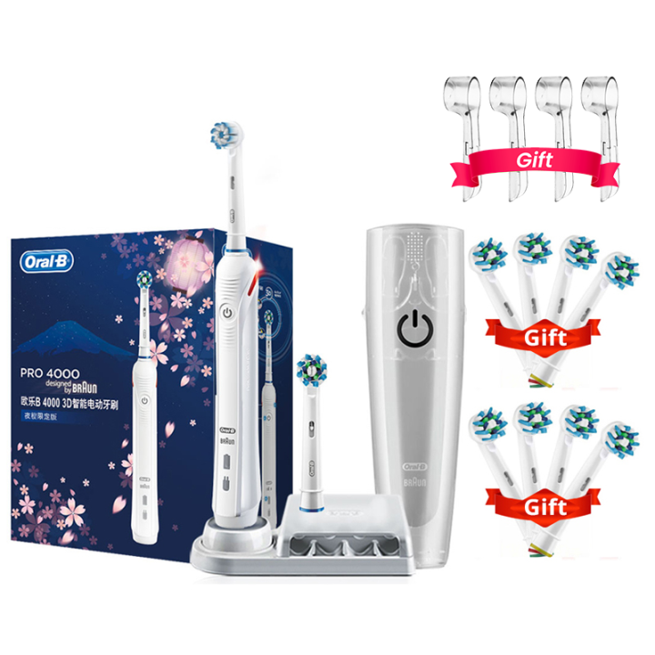 【2 Year Warranty】 Oral B Pro 4000 3D Smartseries Ultrasonic Electric ...