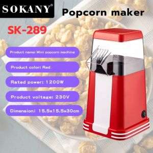 SOKANY เครื่องทำป๊อปคอร์น SK-289 เครื่องทำป๊อปคอร์นอัตโนมัติ 1200W ลมร้อน ไร้น้ำมัน popcorn machine