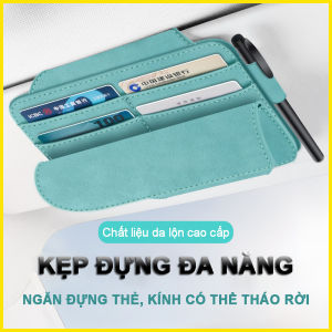 [Chất liệu da lộn cao cấp] Ví kẹp tấm chắn nắng tiện lợi cho xe hơi đựng đồ cá nhân đa năng