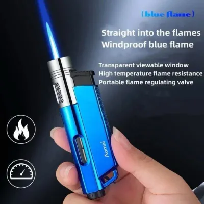 Gratis Ongkir ! Mancis Korek Api Bara Las AOMAI AM7208 Jet Torch Gas Transparant Murah