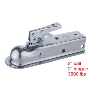 hot Trailer Hitch Coupler Ball Diameter: 2 inches Channel Size: 2 inches Capacity 3500lbs Zinc Pl