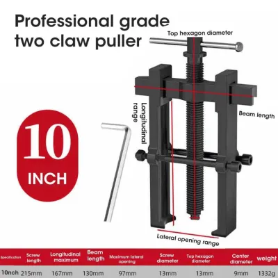 2/3/4/6/8/10 Inch Two Claw Puller Separate Lifting Device Strengthen Bearing Puller Rama with Screw Rod Auto Mechanic Tools