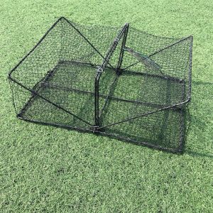 Crab Trap Cage Square Foldable Crab Trap Sturdy Fish Cage Fishing Net Shrimp Cage