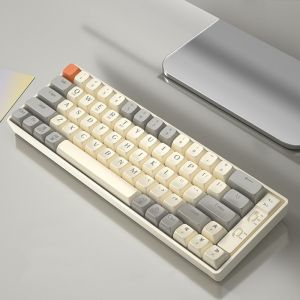 Bàn Phím Cơ Gaming không dây GK65 chống ồn - Bluetooth + USB - Pin sạc TypeC - Hotswap cho máy tính laptop điện thoại