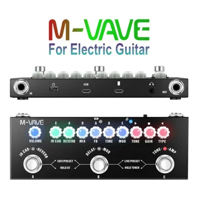 Efek Effect Guitar Gitar Listrik Digital M-VAVE CUVAVE Cube Baby Soundcard Multi Effects Pedal Multi Efek Cuvave Muslady Reverb Guitar Rechargeable Portable Pedal Delay Electric Bass Acoustic Preset