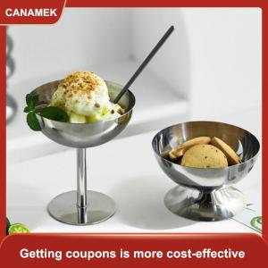 【CANAMEK】 2023 New thép không gỉ Cốc Cốc Cốc kem tráng miệng salad bát trái cây tấm Snack Món ăn KTV thanh Nguồn cung cấp