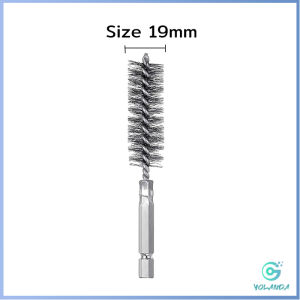 Yolanda แปรงลวดเหล็กขัดเงา ลวดสเตนเลส แบบหกเหลี่ยมใช้กับสว่าน เลือกขนาดตามที่ใช้งาน wire brush