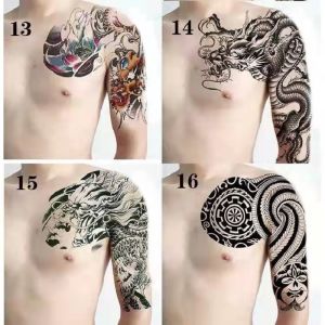 Shoulder Waterproof  Temporary Tattoo Sticker Cool Dragon  Body Art Fake Man Half Arm Tattoos Sleeve Men Personality Tatoo h260819