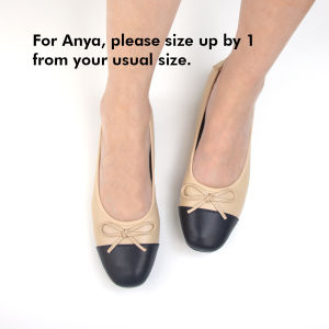 [Emelyn] Genuine Soft Lambskin Leather Mary Jane Ballet Flats Women Shoes