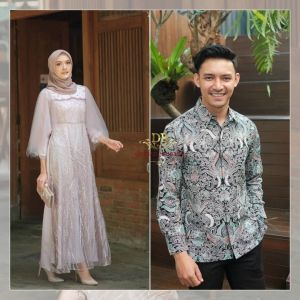 COD - GAMIS batik couple pasangan gamis bahan satin dan tile Dress Terbaru 2022 / Dress Brokat Best Seller / Gamis Terbaru 2021 Modern / Dress Kondangan / Hijab Fashion / Gamis Jumbo / Gaun Pesta / Gamis Brukat doty karyaku / JELITA COUPLE