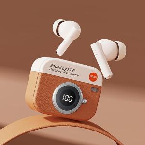 Kamera kartun wayarles dengan muzik Fon Kepala separuh dalam Telinga pasangan sukanEarbuds video TWS 9D HIFI Stereo HD panggilan dolby Stereo Fon Telinga Kortikal Zweicx