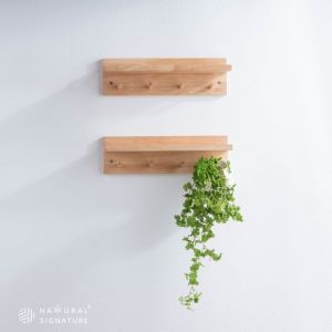 Natural Signature 0079 T Hanging Shelf/Wall Shelf/Wooden(Set of 2)/自然木语/墙上挂架/木制架 (2件组) #SNS #WD