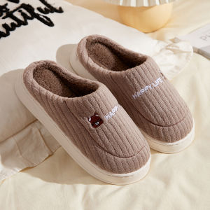 Free Shipping Warm Cotton Slippers For Women New Style Indoor Slippers For Home Use In Winter MenS Autumn And Winter Non-Slip Thick-Soled Slippers CoupleS Slippers