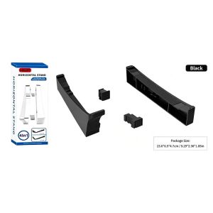 For PS5 Slim Horizontal Holder with Hub Base Stand Holder 4 USB 2.0 Ports for Playstation 5 Slim Disc&Digital Edition R53C Consoles Holder Base Compatible for P5