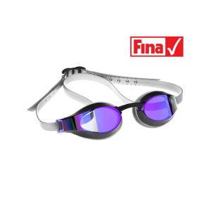 MADWAVE RACING GOGGLES - X-LOOK RAINBOW MIRROR (AQUA) - FINA APPROVED