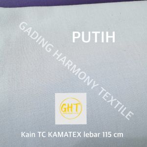 ( per setengah meter ) kain TC KAMATEX lebar 115 cm tetoron katun polyester cotton lembut adem bahan baju hem atasan kemeja jilbab hijab kerudung seragam sekolah paud kerja pabrik bendera umbul umbul slayer kacu masker dekorasi dekor sarung lapisan bantal