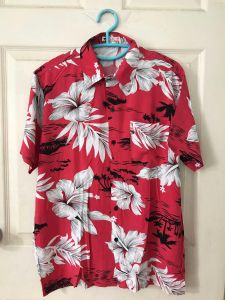 สินค้ามีพร้อมส่ง  เสื้อสงกรานต์ เสื้อลายดอก เสื้อ แฟชั่นผู้ชาย เสื้อเชิ๊ตลำลอง  เสื้อผ้าผู้ชาย ผ้าสปันพิมส์ลาย ดอกชบา07