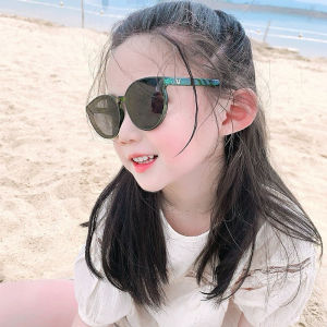 Fashion Cermin Mata Hitam Kanak-kanak Sunglasses Kids Round Eyewear Fashion Cartoon Set Bear Card Spec