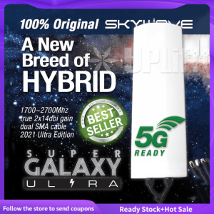 【Local Ready stock】Signal booster all network 5g Hybrid Antenna 100% Original Super Galaxy Ultra Hybrid MIMO Panel Antenna New Model 1800/2100Mhz 70dbi Gain 5G-Ready Internet Wifi Antenna 15m SMA Cables Compatible with ZTE ZLT Boosteven Devices Ready