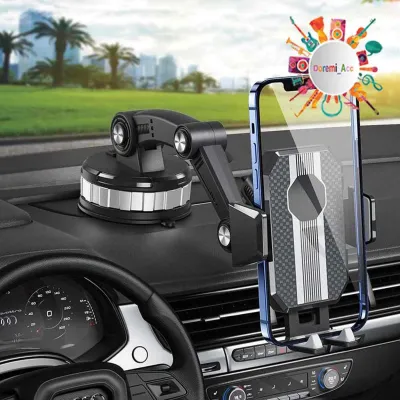 Holder hp mobil one Button 4 in 1 NC61 HD61 HD-61 Dudukan handphone universal untuk pemasangan di dashboard kaca meja lemari bisa potrait landscape 360 derajat DA5918