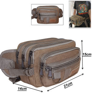 Tas Pinggang Casual Pria/ Waistbag Canvas Import Urban Style Polo Change 8911