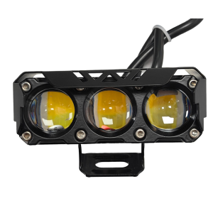 1PC Waterproof Lampu Tembak Sorot LED Laser Gun 3 Mata Mobil Motor3 Warna Putih Kuning