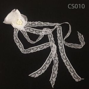 Organza Corsage pin flower wedding Rose Flower brooch Corsage Wedding White Lace korsase pin bunga perkahwinan decoratio