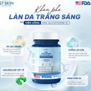 ST SKIN - Viên Uống Sáng Da Chống Nắng Ngừa Nám DNA Supplement Glutathione K+ hộp 60 viên