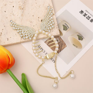 Girls Rabbit Angel Wings Pearl Rhinestone Tassel Pill Head Ponytail Buckle Hair Clip Female Korean Kids Hair Accessories