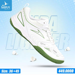 [TĂNG 1 SIZE] Giày Cầu Lông Pickleball Tennis MIRA Lighter Đế Eva Siêu Nhẹ Bám Sân Bảo Hành 12 Tháng [Tặng vớ]
