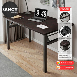 SANCY【No Need Installation】120cm Computer Table Home Foldable Study Desk Office Folding Table Dining Coffee Table Furniture - Fulfilled by SANCY