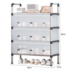 (NEST) TITAN Dustproof Shoe Rack /Steel/ PP / 4 Tier / 5 Tier / 6 Tier / 7 Tier