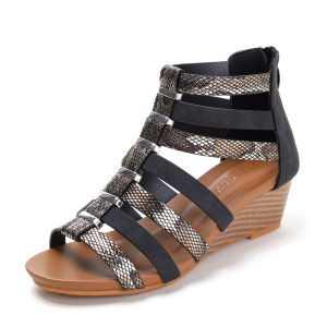 Chic Womens Wedges Sandals Brand Designer High Quality Fashion Casual Mid Heeled Ladies Gladiator Shoes