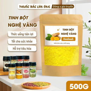 Tinh Bột Nghệ Vàng Nguyên Chất 500g Dùng Đắp Mặt Hỗ Trợ Trị Mụn Đẹp Da Hỗ Trợ Điều Trị Đau Dạ Dày