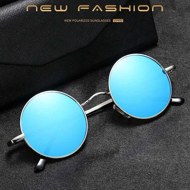 Vintage Round Sunglasses Polarized Hippie Sun Glasses Small Circle
