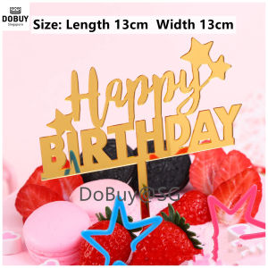 🔥SG LOCAL STOCK🔥Happy Birthday Cake Topper Gold Colour