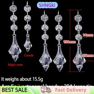 SHNGki 10pcs Acrylic Crystal Beads Pendant Garland Chandelier Hanging Party Wedding Decoration Tables Centerpieces Curtain DIY