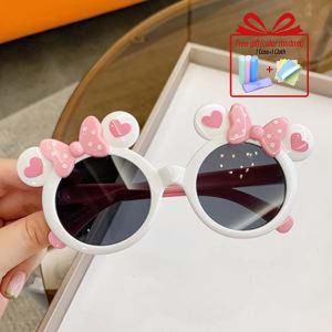 Cute Children‘s Sunglasses Bownot Mickey Mouse Ears Dress up Eyeglasses Shades Protection Glasses