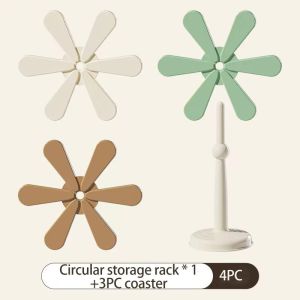 3pcs/Set Alas Tatakan Anti Panas 240°C Coaster Silicone Dapat Dilipat Tatakan Gelas Silicone Tatakan Natal