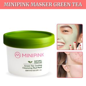 MINIPINK Masker Wajah Green Tea Mud Mask Clay Atasi Komedo Kulit Kusam dan Berminyak MP013 DC