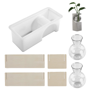 Reusable Hydroponic Planter Display Rack Vase Holder Silicone Resin Mold For Creative DIY Craft Projects