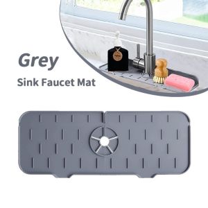 Kitchen Sink Splash Guard Silicone Faucet Mat Sink Water Splash Guard Draining Pad Dish Drying Mat