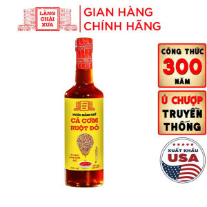 LÀNG CHÀI XƯA - NƯỚC MẮM NHỈ CÁ CƠM RUỘT ĐỎ CHAI THỦY TINH 500ML (CÁ VÀNG NGON VÙNG NƯỚC TRỒI 300 NĂM TRUYỀN THỐNG)