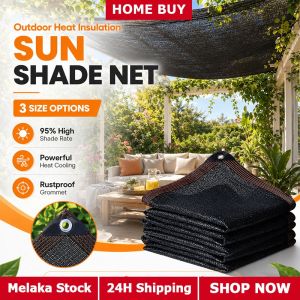 Sun Shade Net Anti UV 98% Black Shade Sail Garden Car Cover Outdoor Farm Net Greenhouse Net Sunscreen