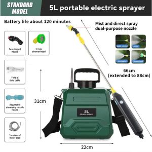 15L/8L/5L Electric Spray Garden Automatic Atomizing Plant Spray Bottle USB Rechargeable Garden Irrigation 360 ° Rotary Sprinkler Car Washing Disinfection And Sterilization Spra