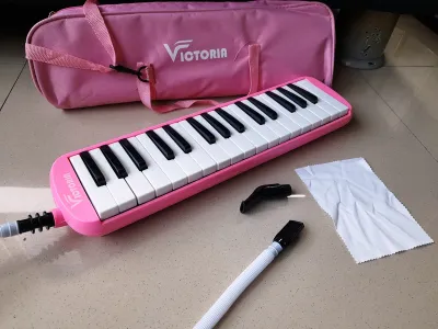 Pianika Melodica Victoria Pink Tas Softcase Musical