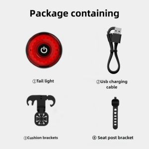 Universal Road Bike Brake Tail Light Waterproof Brake Sensing Light High-quality Light Beads Long-range Beam  Auto Start Stop