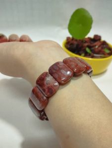 C0018 Coral Jade Hand Bar 珊瑚玉 手牌 镯子 手链 吊坠 首饰 玉石 配饰 Crystal Bracelet Bangles Pendants Papan Bracelets JadeBuckles Coral Jade with Collectible Value
